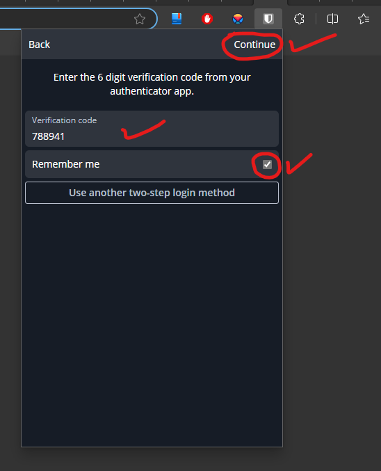 bitwarden_estension_login_otp