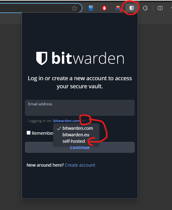itwarden_estension_self_hosted